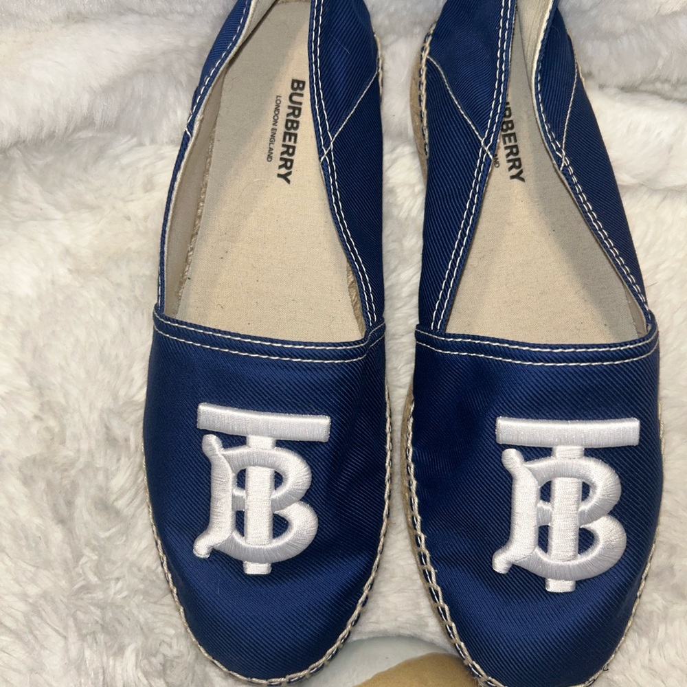 Burberry Blue‎ Monogram Espadrilles - Picture 6 of 9